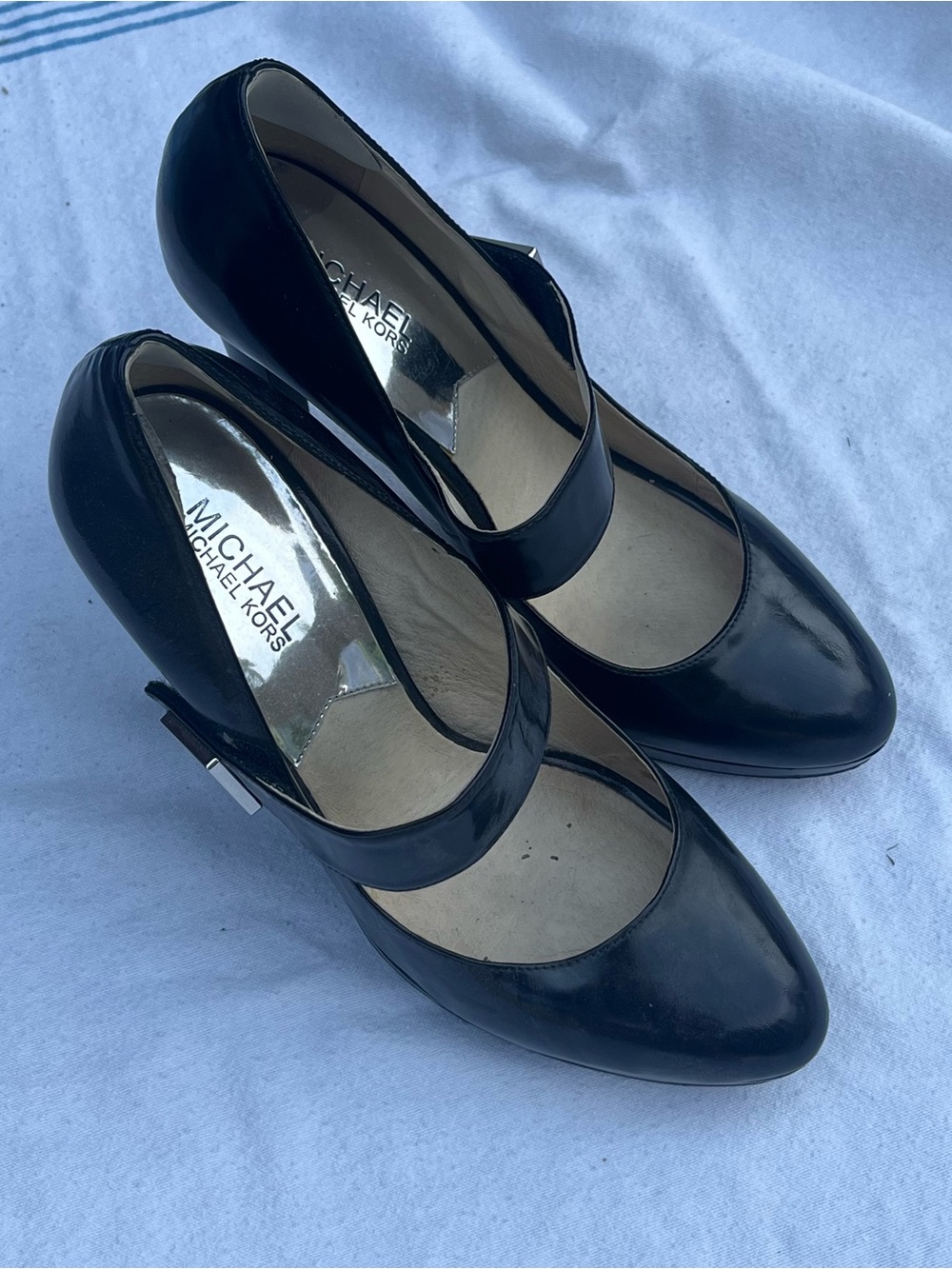 Michael Kors Black Patent Mary Jane Heels